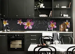 Кухонний фартух Happy Pocket Гавайська квітка ПВХ для декору 60х300 см камінь Сірий Z184680 - мініатюра 6