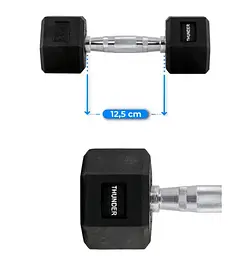 Гантель шестигранна Thunder 5 кг (HEXAGONAL-DUMBBELLS-5KG) - мініатюра 2