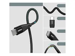 Кабель USB Type-C Choetech USB Type-C to USB Type-C 60W 1.2m Black (XCC-1003) - мініатюра 3