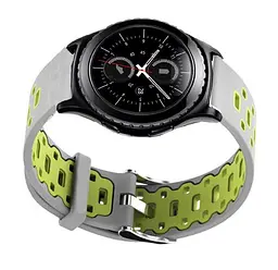 Спортивний ремінець Primo Perfor Classic для годинника Samsung Gear S2 Classic SM-R372/R735 Grey Green - мініатюра 2