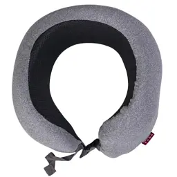 Подушка для шиї Yiwu U-подібна Memory Foam 25х20х12 см світло-сіра 3D Mesh