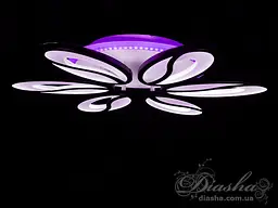 Люстра стельова LED Diasha 8090/6BK, 105W, 4100K, чорний метал, сучасний стиль, диммер, для дому