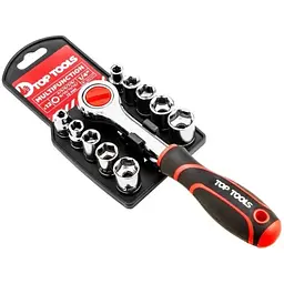 Набір торцевих головок, 1/4, з тріскачкою, 12 шт Top Tools hoz0012643