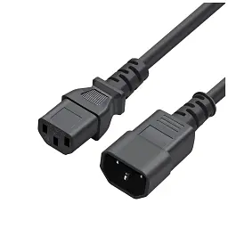 Кабель живлення C13 to C14 1.8m black ColorWay (CW-CBP087-BK) - мініатюра 2