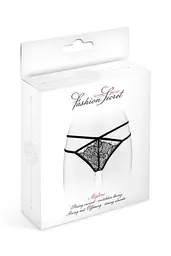 Трусики-стрінги Fashion Secret MYLENE Black з подвійною лінією стегна S/M/L - мініатюра 3