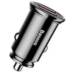 Автомобільний зарядний пристрій Baseus Circular Plastic А+А 30W чорний CCALL-YD01 - мініатюра 3
