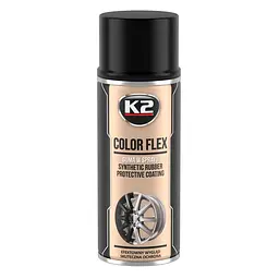 Фарба рідка гума K2 COLOR FLEX чорна глянцева аерозоль 400мл(L343CP)