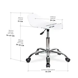 Крісло Mealux Hommex Capri Slim White (H-135 White) - мініатюра 2