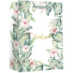 Набір пакетів паперових Malevaro Medium Spring flowers дизайн 2, 17.8x9.8x22.9 см 2 шт. (762299ML-2) - мініатюра 2