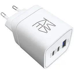 Зарядний пристрій Make 65 W 2 x PD + QC White - мініатюра 3