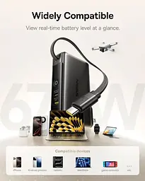 Зовнішній акб Baseus Nomos NT11 Omni Charge 10000 mAh 67W P10078807123-00 - мініатюра 6