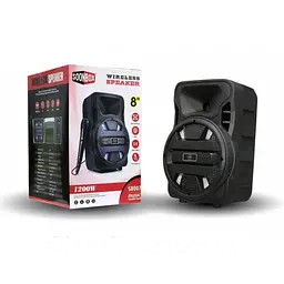 Музична Колонка Bluetooth S8007 з мікрофоном і LED - мініатюра 3