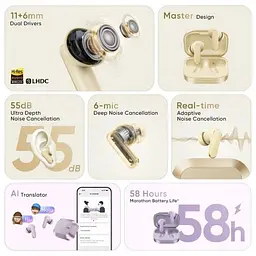 Навушники бездротові Realme Buds Air 8 RMA2503 глобальна версія Master Grey (сірі) - мініатюра 5