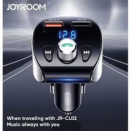 FM-блютуз автомобільний модулятор Joyroom JR-CL02 трансмітер адаптер зарядний пристрій - мініатюра 8
