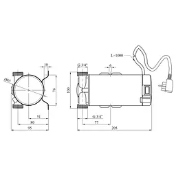 Насос для підвищення тиску Agua W15G-15 (CV035099) - мініатюра 4