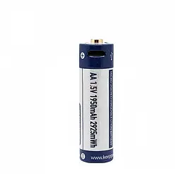 Акумулятор Keeppower AA 14500 1,5В 1950 mAh з micro USB (Синій з білим) - мініатюра 3