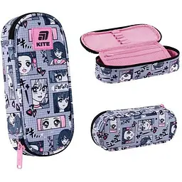 Пенал Kite 599 Anime Girl, шкільний без наповнення (K25-599-9)