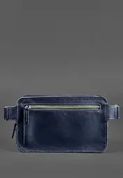 Шкіряна поясна сумка Dropbag Maxi темно-синя - мініатюра 4