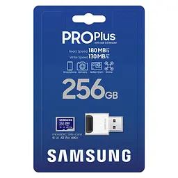 Карта пам'яті Samsung 256GB microSDXC class 10 UHS-I U3 V30 Pro Plus (MB-MD256SB/WW) - мініатюра 3