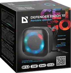 Портативна колонка Enjoy 10 3Вт Black (65009) Defender teh0022361 - мініатюра 7