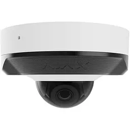 IP-камера Ajax дротова DomeCam Mini 8 Мп 4мм PoE True WDR IP 65 ІЧ 30м аудіо кут огляду 75° до 85° мінікупольна біла