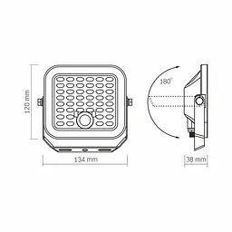 LED прожектор автономний Videx VL-FSO4-205-S, 1400Lm 5000K (28446-000) - мініатюра 8