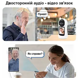 Поворотна wifi камера з екраном - відеофон із охоронними функціями Nectronix V5, ICSee app (101153) - мініатюра 3