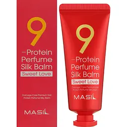 Бальзам для захисту волосся Masil 9 Protein Perfume Silk Balm Sweet Love незмивний з ароматом гібіскусу і троянди 20 мл