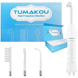 Дарсонваль TUMAKOU F08 Професійний косметологічний апарат для догляду за шкірою обличчя й тіла 4 насадки