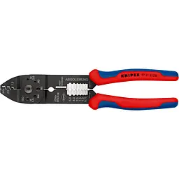 Кліщі для опресування, різання та зачищення 230мм KNIPEX 97 21 215 B, фосфатовані