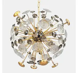 Дизайнерська підвісна люстра Artlight 24402-400GD+BK золотисто-чорна на 8 ламп G4 з прозорим та графітовим склом - мініатюра 4