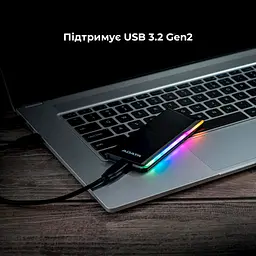 Зовнішня кишеня для накопичувача A-DATA EC700G для SSD M.2 PCIe/SATA USB3.2 Gen2 Type-C Black (AEC700GU32G2-CGY) - мініатюра 10