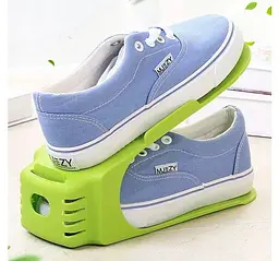 Підставка стійка для пари взуття органайзер SHOES HOLDER комплект на 2 пари зелений - мініатюра 3