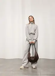 Жіноча сумка Sambag HOBO Bag-glove шоколадна 50 х 28 х 5 см (53400020) - мініатюра 2