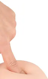 Фалоімітатор Nature Skin Large Bendable 29.5 см тілесний - мініатюра 9