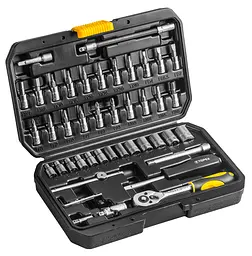 Набір ключів та головок торцевих TOPEX 1/4" Cr-V 46 шт 38D640
