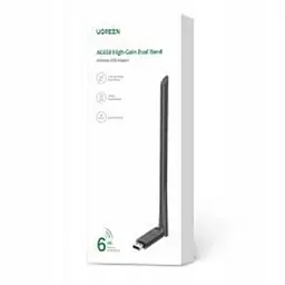WI-FI-адаптер UGREEN CM496 AC650 High-Gain Dual Band Wireless USB Adapter(UGR-90339) (UGR-90339) - мініатюра 6