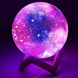Світильник 3D нічник Місяць 15 см RGB з пультом дистанційного керування USB - мініатюра 2