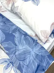 Комплект постільної білизни Ecotton двоспальний Сімейний 150х215 см двосторонній білий \ синій (21003АВ) (23365) - мініатюра 4