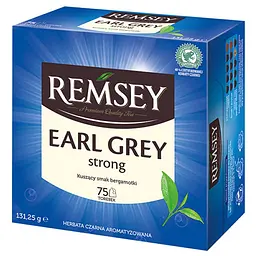 Чай чорний Remsey Earl Grey Strong з бергамотом (75 пакетиків)