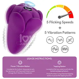 Вібратор для клітора Love Toy Flicker 9.7 см (фіолетовий) - мініатюра 12