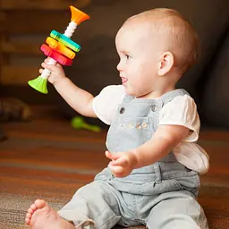 Пірамідка-спінер Fat Brain Toys MiniSpinny тактильна (F134ML) - мініатюра 4