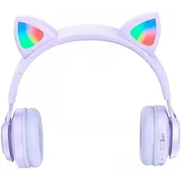 Навушники дитячі Hoco Cat Ear Kids BT Headphones W39 блакитні - мініатюра 5