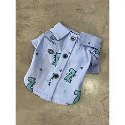 Сорочка для собак "Діно" блакитний L Multibrand zoo0005841