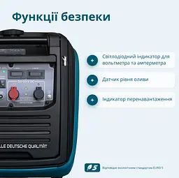 Konner & Sohnen Генератор постійного струму газобензиновий KS 48VGS-DC 3.3кВт 50-55В 60А електростартер 39кг - мініатюра 8