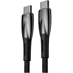 Кабель Baseus Glimmer Series Fast Charging USB-C to USB-C 100w 1m Black (CADH000701) [113823] - мініатюра 2