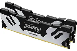 Модуль пам'яті Kingston Fury DDR5 96GB (2x48) 6400MHz Renegade Silver XMP (KF564C32RSK2-96) - мініатюра 2