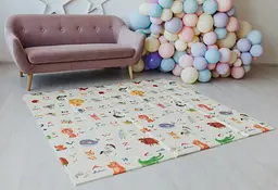 Дитячий двосторонній складаний килимок Poppet Світ тварин і Графічний космос, 200х180 см (PP004-200) - мініатюра 7