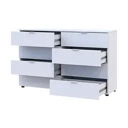 Комод Doros Рон 8 Білий 8 Шухлядок 130х38х81 (41516172) - мініатюра 4