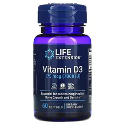 Вітаміни та мінерали Life Extension Vitamin D3 7000 IU, 60 капсул